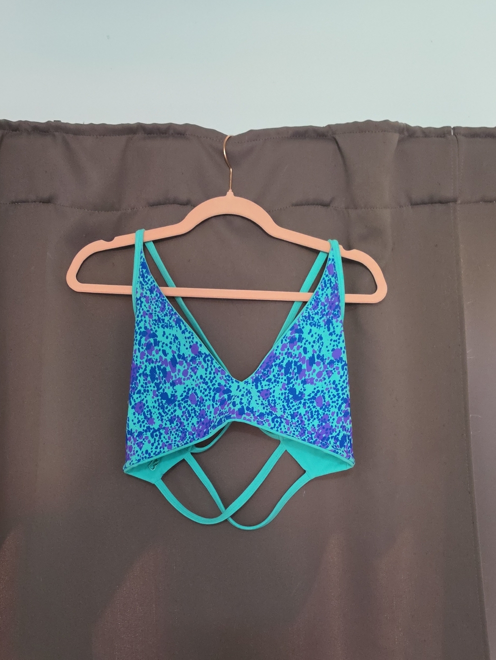 BuffBunny Blue Teal Printed Sports Bra